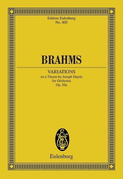 Brahms: Variations on a Theme of Haydn Opus 56a (Study Score) published by Eulenburg